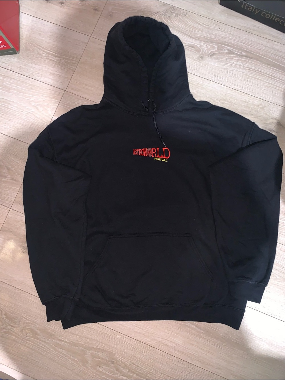 Travis Scott Astroworld Festival 2018 Houston Official Black Hoodie Size:Medium